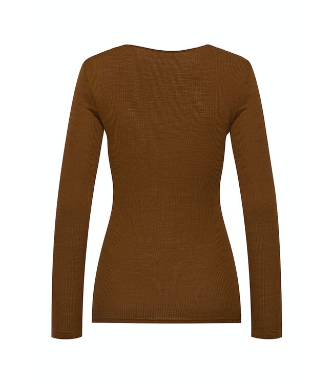 Hanro Ellis Long Sleeve Shirt Gingerbread (070966)