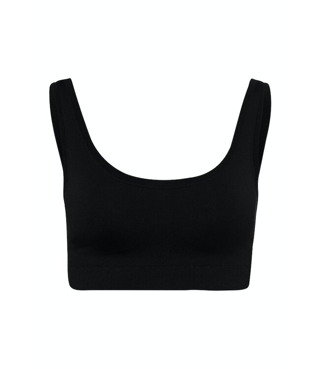 Touch Feeling Crop Top Padded Black (071806)