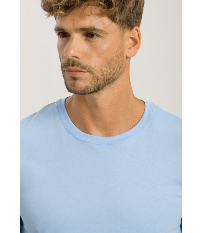 Hanro Living Short Sleeve Shirt Placid Blue  (075050)