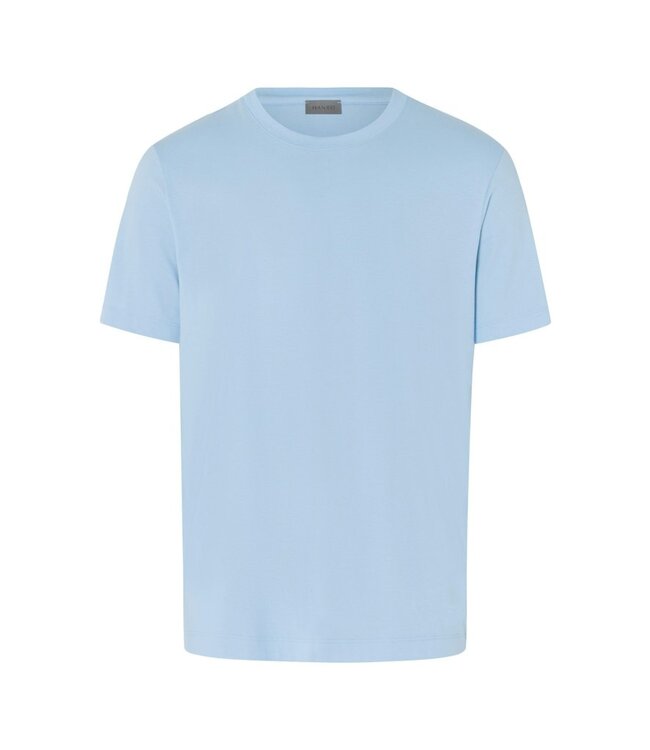 Hanro Living Short Sleeve Shirt Placid Blue  (075050)