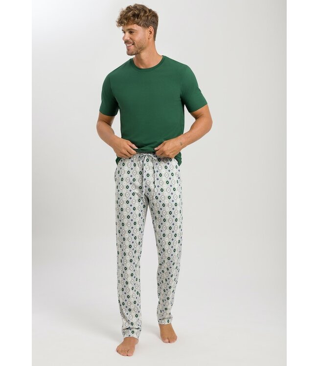 Hanro Living Short Sleeve Shirts Leaf Green  (075050)