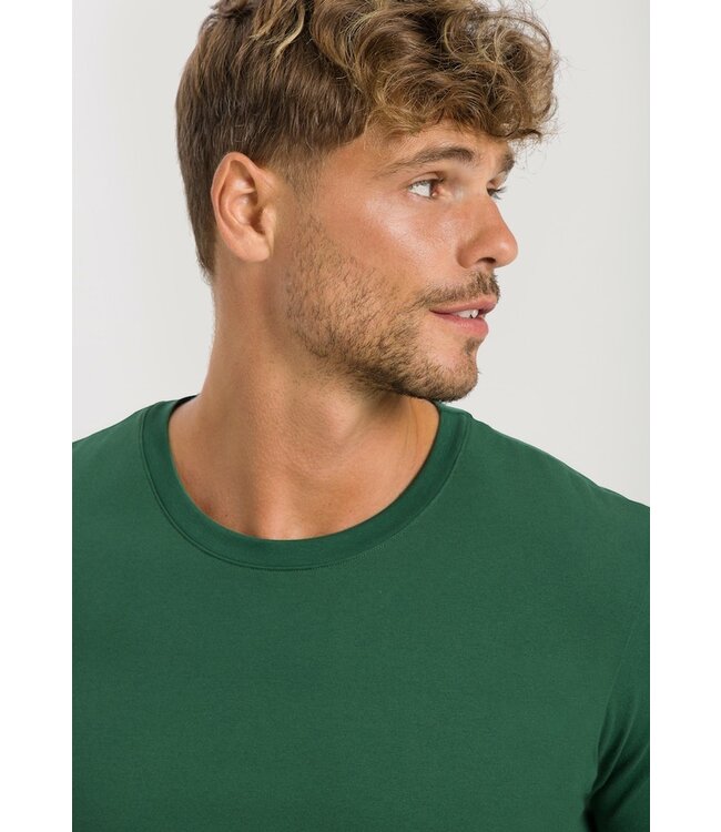 Hanro Living Short Sleeve Shirts Leaf Green  (075050)