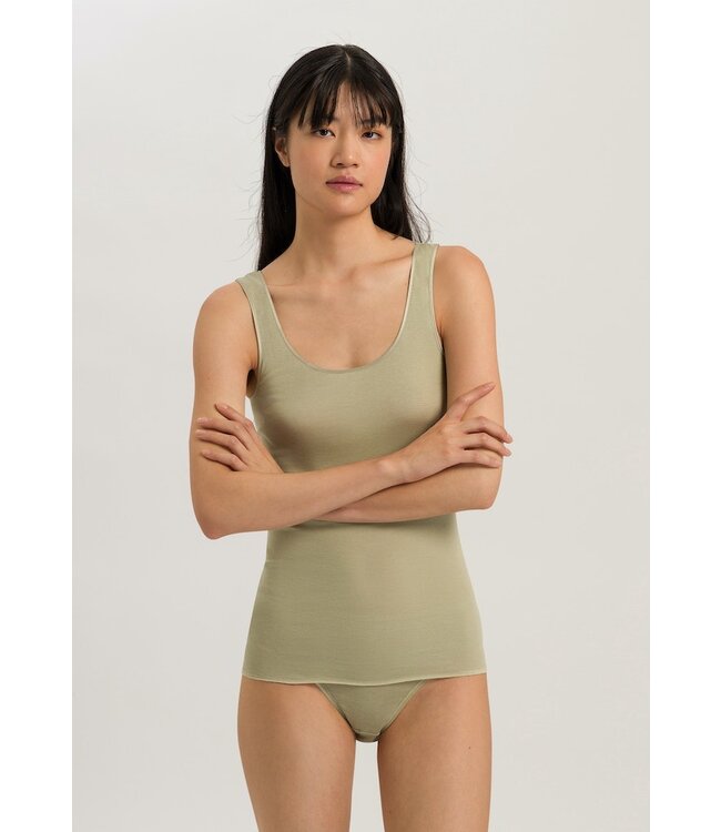 Cotton Seamless Tank Top Moss Green (NEW TREND)