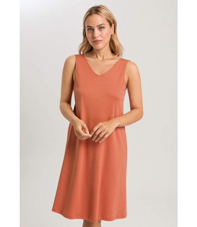 Hanro Emma Sleeveless Nightdress Apricot Brandy