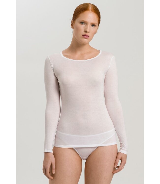 Hanro Ultralight Long Sleeve Shirt White (071829/071347)
