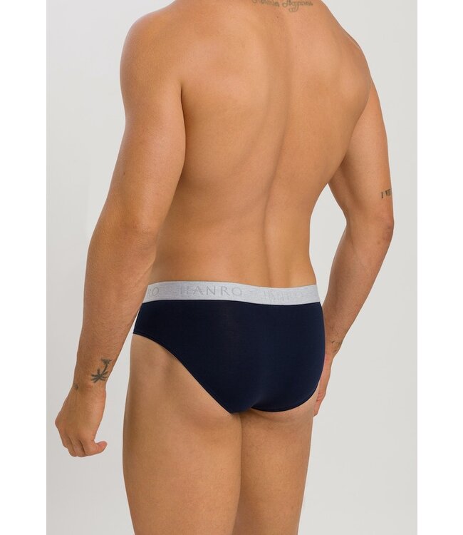 Hanro Cotton Essentials Briefs 2-Pack Deep Navy/Bright Red (073075)