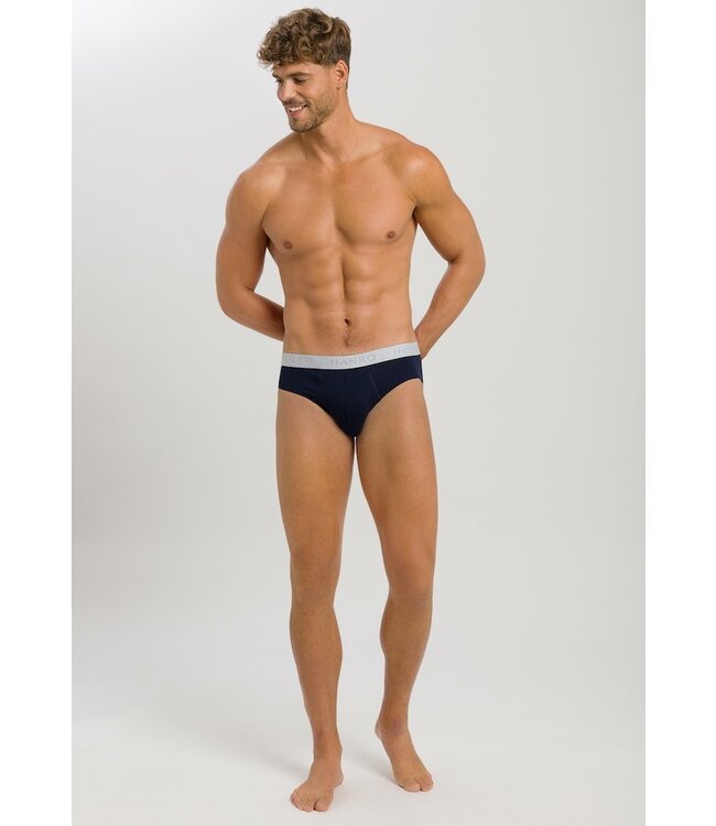 Hanro Cotton Essentials Briefs 2-Pack Deep Navy/Bright Red (073075)