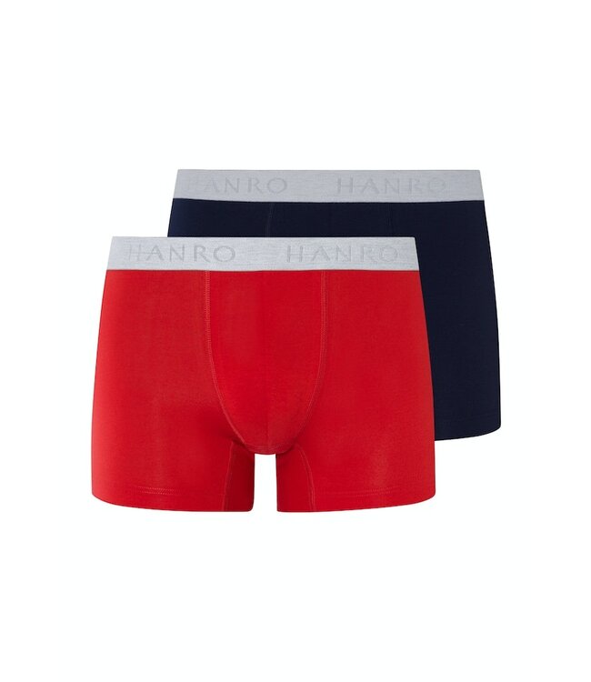 Hanro Cotton Essentials Pants 2-Pack Deep Navy/Bright Red (073078)