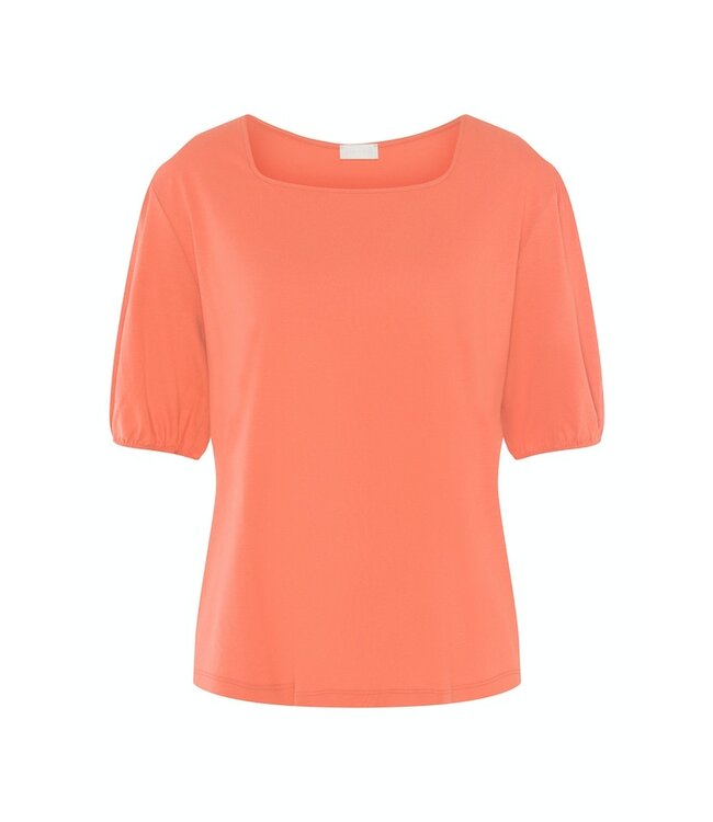 Hanro Natural Short Sleeve Shirt Apricot Brandy (078807)