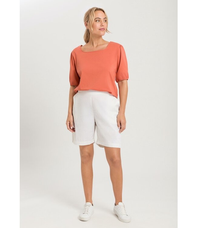 Hanro Natural Short Sleeve Shirt Apricot Brandy (078807)