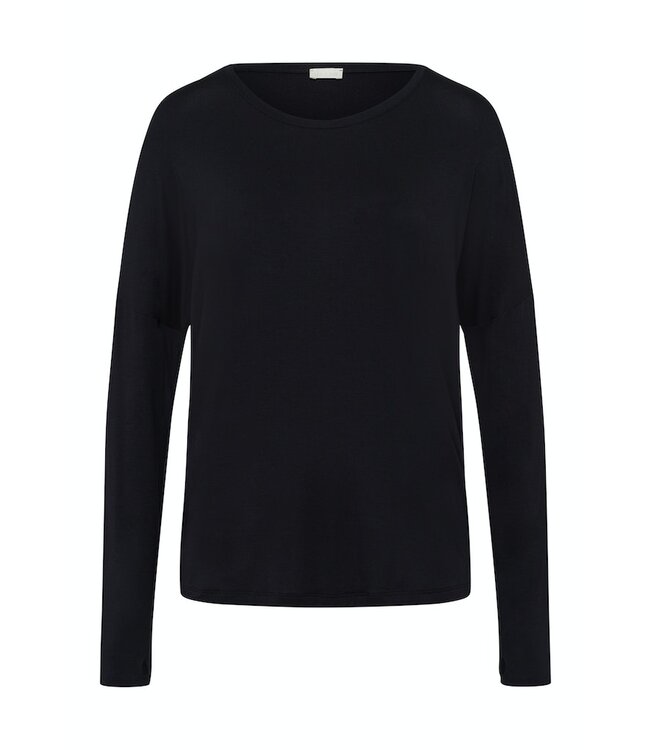 Hanro Yoga Long Sleeve Shirt Black Beauty (078796)
