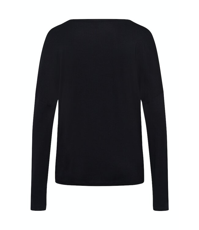 Hanro Yoga Long Sleeve Shirt Black Beauty (078796)