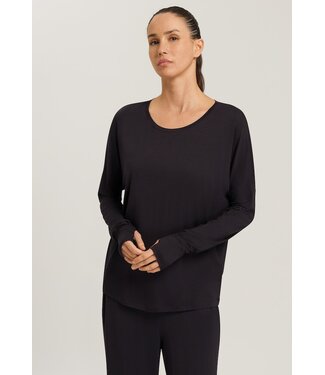 Hanro Yoga Long Sleeve Shirt Black Beauty (NEW BASIC)