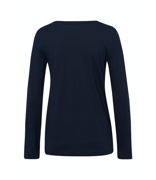 Hanro Sleep & Lounge Long Sleeve Shirt Deep Navy (077844)