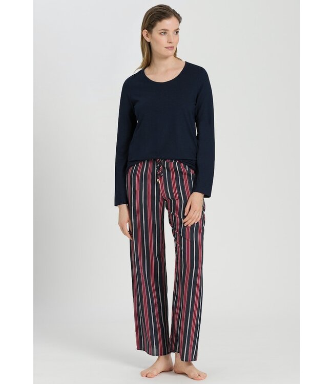 Hanro Sleep & Lounge Long Sleeve Shirt Deep Navy (077844)