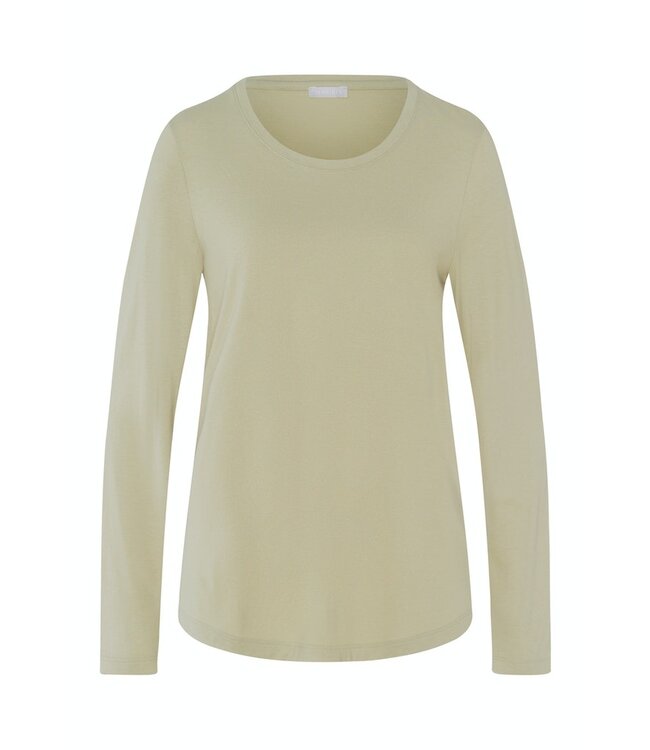 Hanro Sleep & Lounge Long Sleeve Shirt Moss Green (077844)