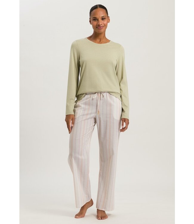 Hanro Sleep & Lounge Long Sleeve Shirt Moss Green (077844)