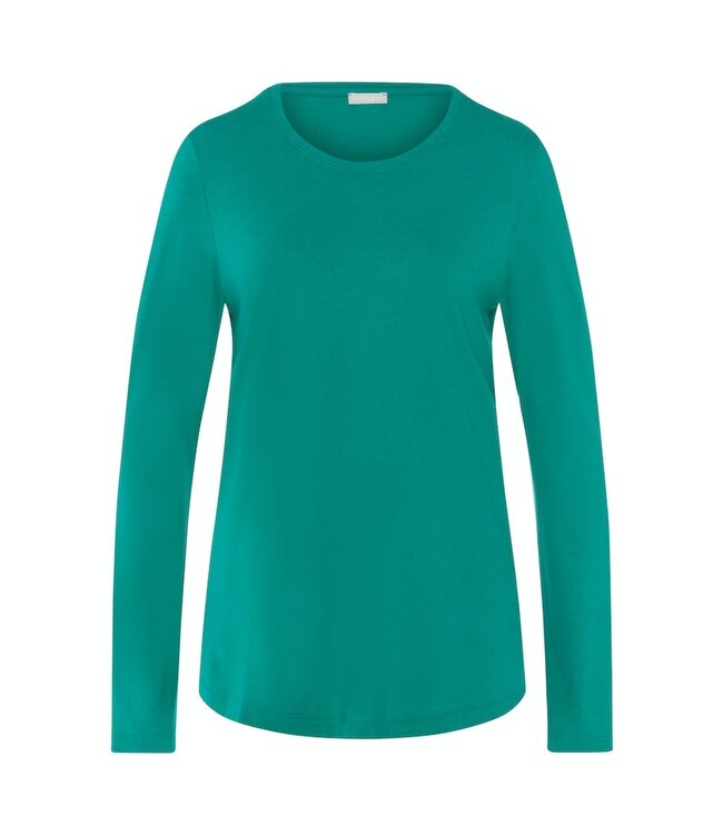 Hanro Sleep & Lounge Long Sleeve Shirt Peacock (077844)