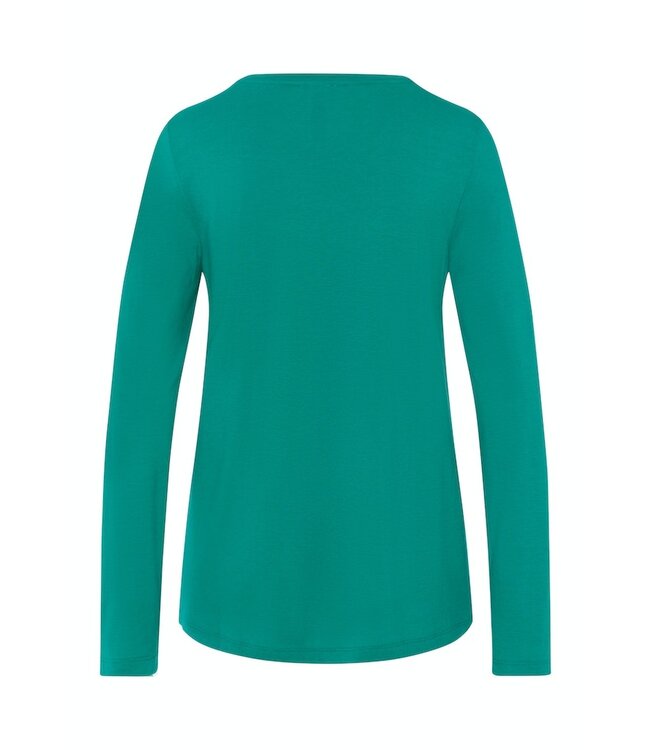 Hanro Sleep & Lounge Long Sleeve Shirt Peacock (077844)