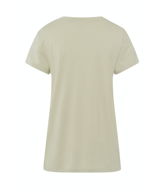 Hanro Sleep & Lounge Short Sleeve Shirt Moss Green (077876)