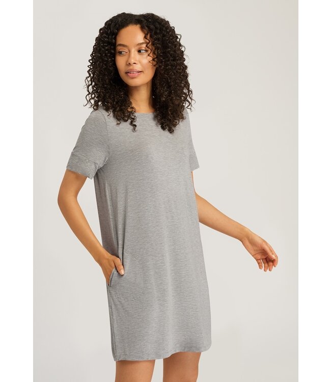 Natural Elegance Short Sleeve Nightdress Grey Melange (NEW TREND)