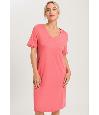 Hanro Rosa Short Sleeve Nightdress Porcelain Rose