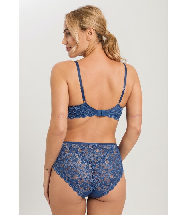 Hanro Moments Lace Cup Padded Bra True Navy (071503)