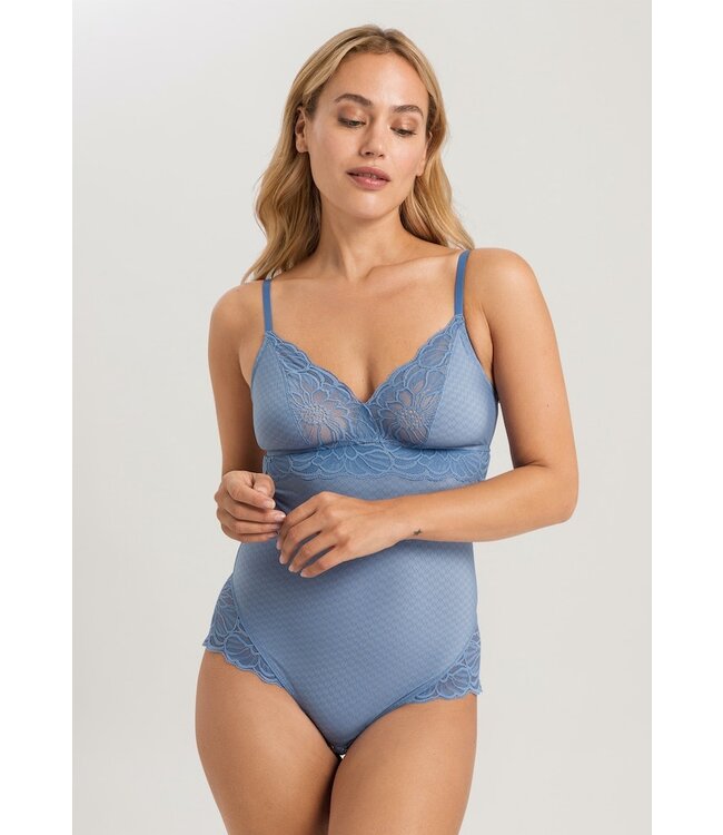 Hanro Marilyn Bodysuit Dusty Blue (070938)