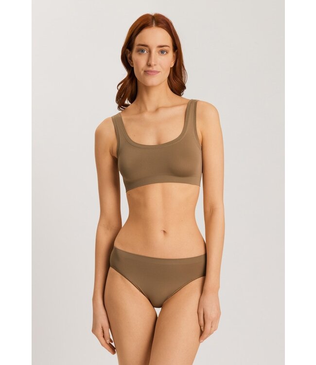 Hanro Touch Feeling Crop Top Walnut
