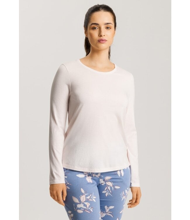 Hanro Sleep & Lounge Long Sleeve Shirt Rose Cream (SALE)