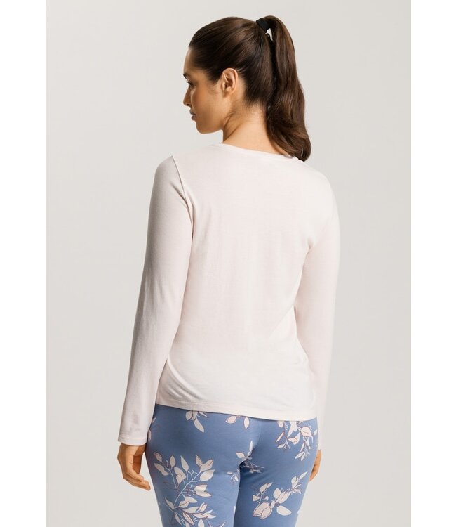 Hanro Sleep & Lounge Long Sleeve Shirt Rose Cream (074844)