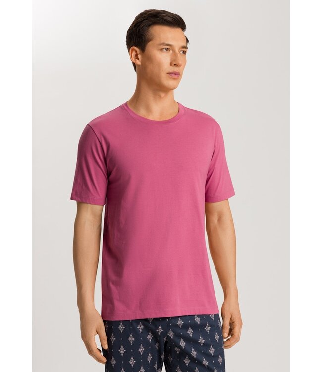 Hanro Living Short Sleeve Shirt Rose Wine (075050)