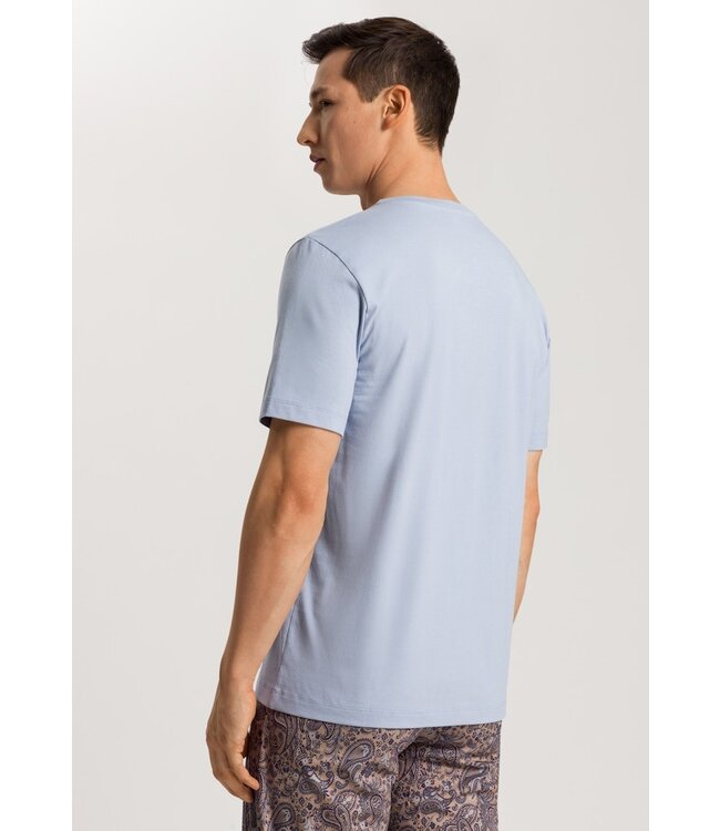 Hanro Living Short Sleeve Shirt Blue Dye (075050)