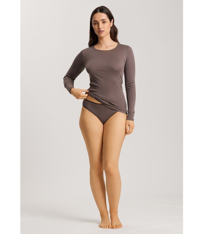 Hanro Cotton Seamless Midi Brief Stonewash (071626)