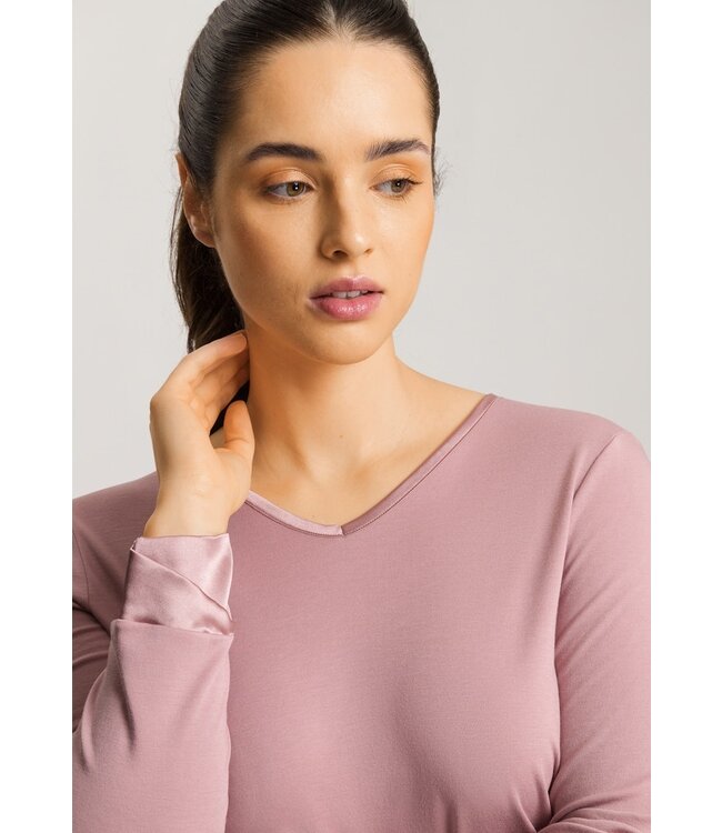 Hanro Virginia  Long Sleeve Pajama Woodrose (074876)