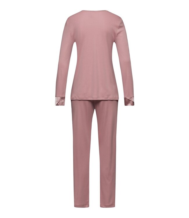 Hanro Virginia  Long Sleeve Pajama Woodrose (074876)