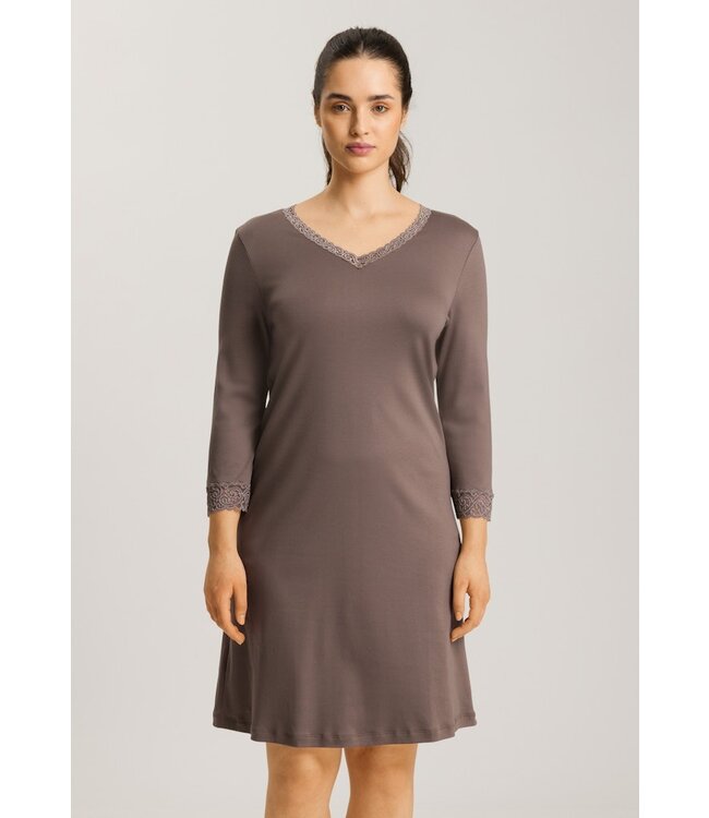 Hanro Moments 3/4 Sleeve Nightdress Stonewash (077162)