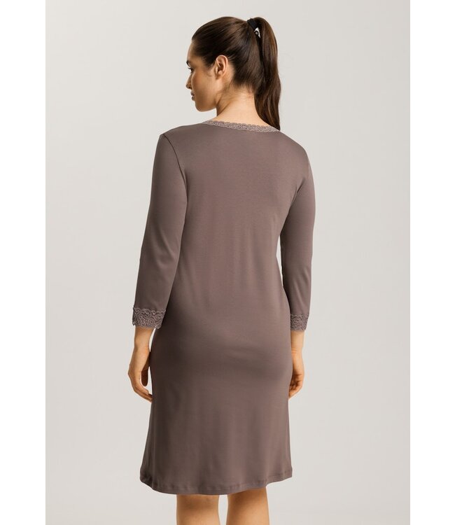 Hanro Moments 3/4 Sleeve Nightdress Stonewash (077162)