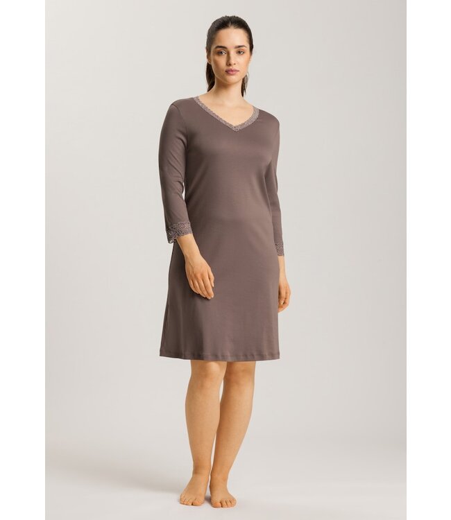 Hanro Moments 3/4 Sleeve Nightdress Stonewash (077162)