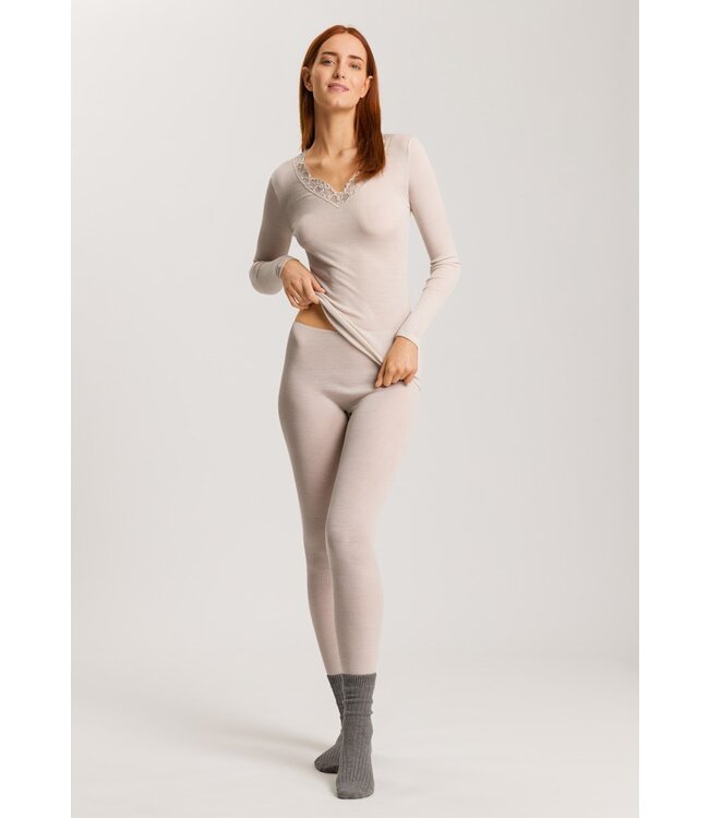 Hanro Woolen Lace Legging Pumice (070910)