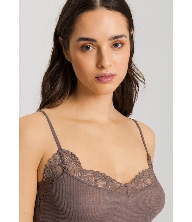 Hanro Woolen Lace Spaghetti Top Stonewash (070911)