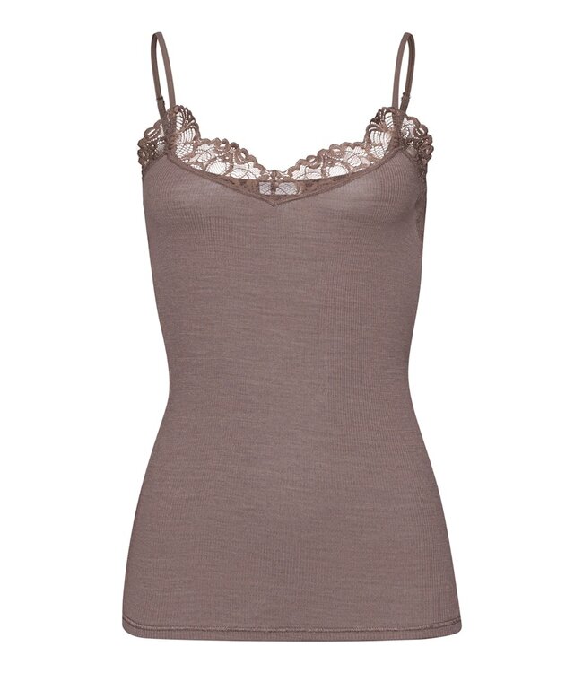 Hanro Woolen Lace Spaghetti Top Stonewash (070911)