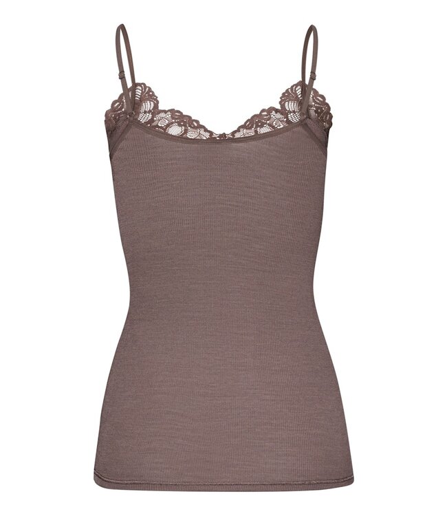 Hanro Woolen Lace Spaghetti Top Stonewash (070911)