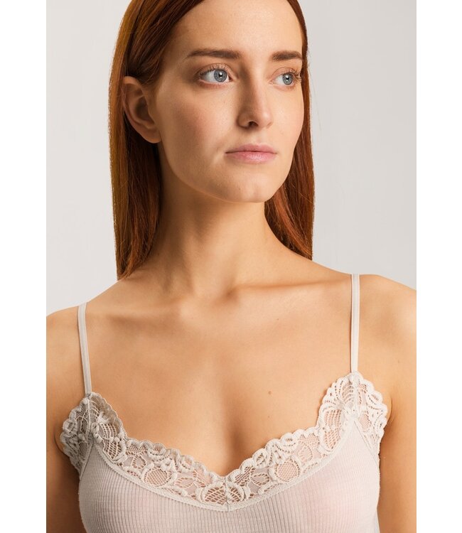 Hanro Woolen Lace Spaghetti Top Pumice (070911)