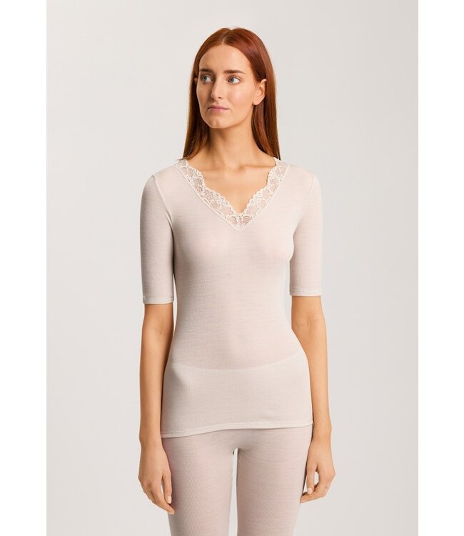 Hanro Woolen Lace Shirt Pumice (070913)