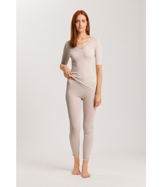 Hanro Woolen Lace Shirt Pumice (070913)