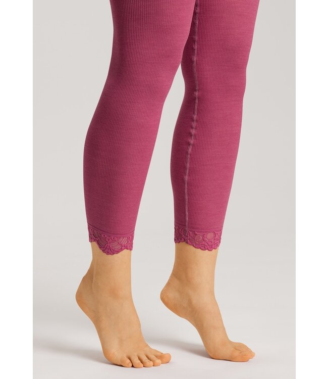 Hanro Woolen Lace Legging Rose Wine (070910)