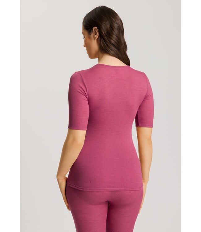 Hanro Woolen Lace Shirt Rose Wine (070913)