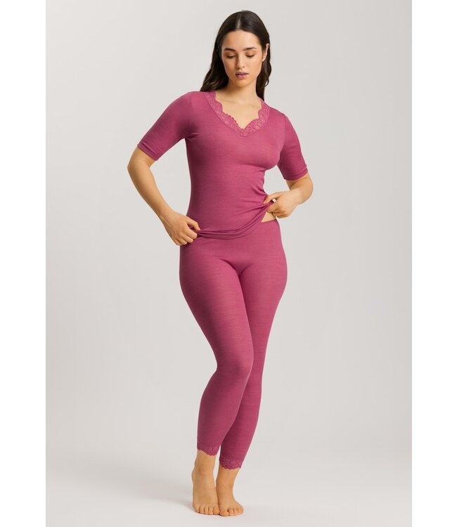 Hanro Woolen Lace Shirt Rose Wine (070913)