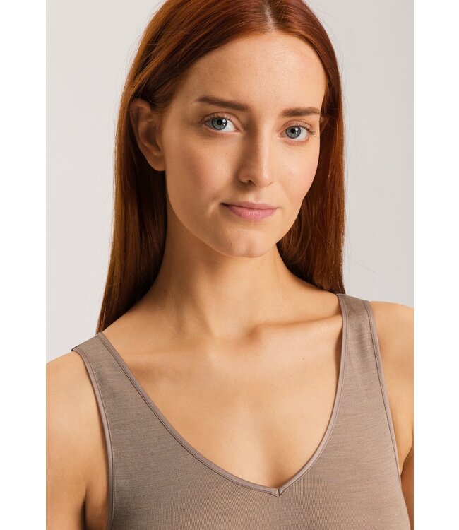 Hanro Woolen Silk Tank Top Taupe (071416)